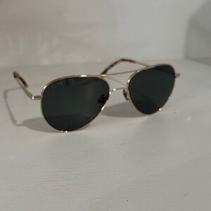 Diff Karter Gold Frame Sunglasses with Dark Lenses